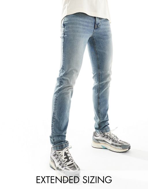 ASOS DESIGN skinny jeans in light blue tinted wash | ASOS