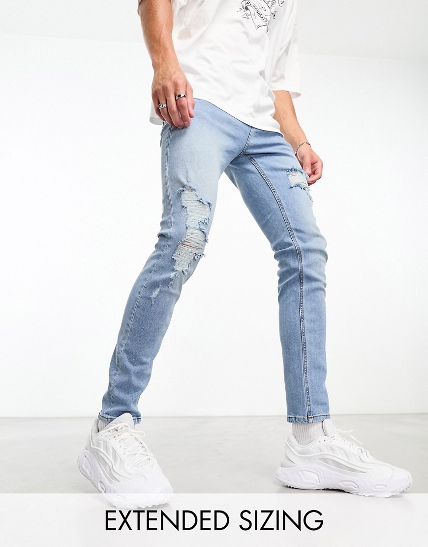 ASOS DESIGN skinny jeans in light wash blue