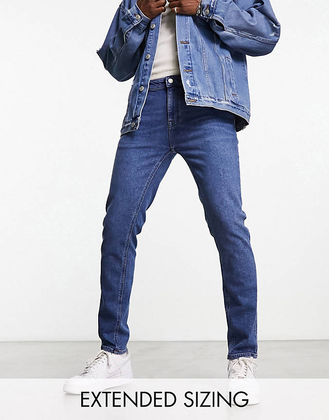 ASOS DESIGN - skinny jeans in mid wash blue