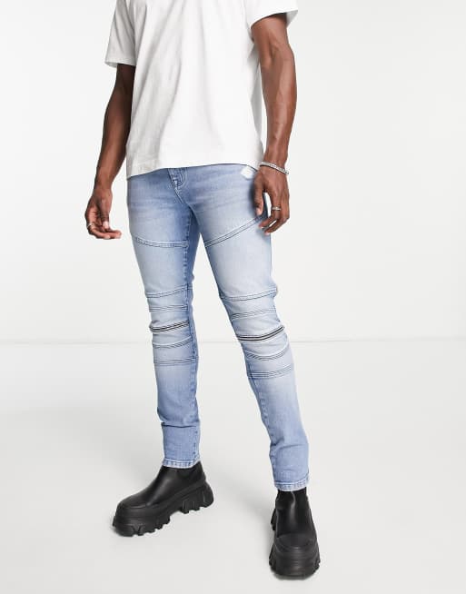 Asos mens biker on sale jeans