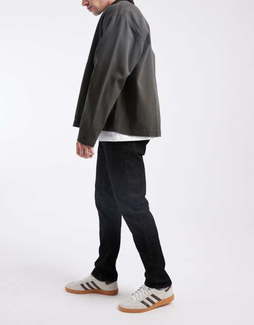 ASOS DESIGN skinny jeans in raw black wash, 3 of 5