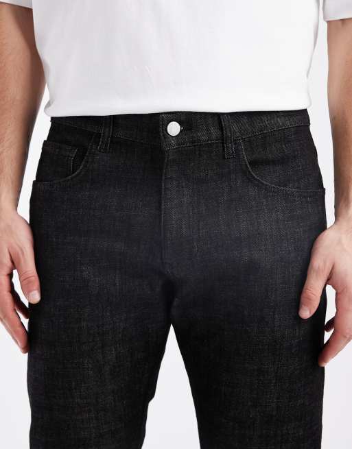 ASOS DESIGN skinny jeans in raw black wash, 5 of 5