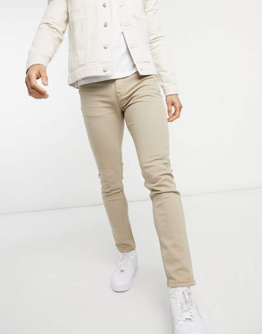 ASOS DESIGN - Skinny jeans in steenkleur