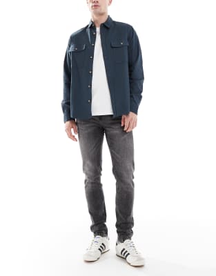 Skinny-Jeans in verwaschenem Grau Grau 52 Regular