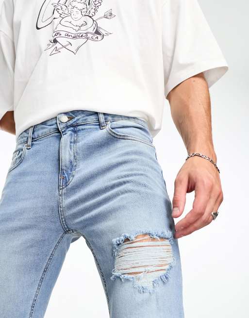 ASOS DESIGN – Skinny-Jeans in verwaschenem Hellblau, 2 von 4