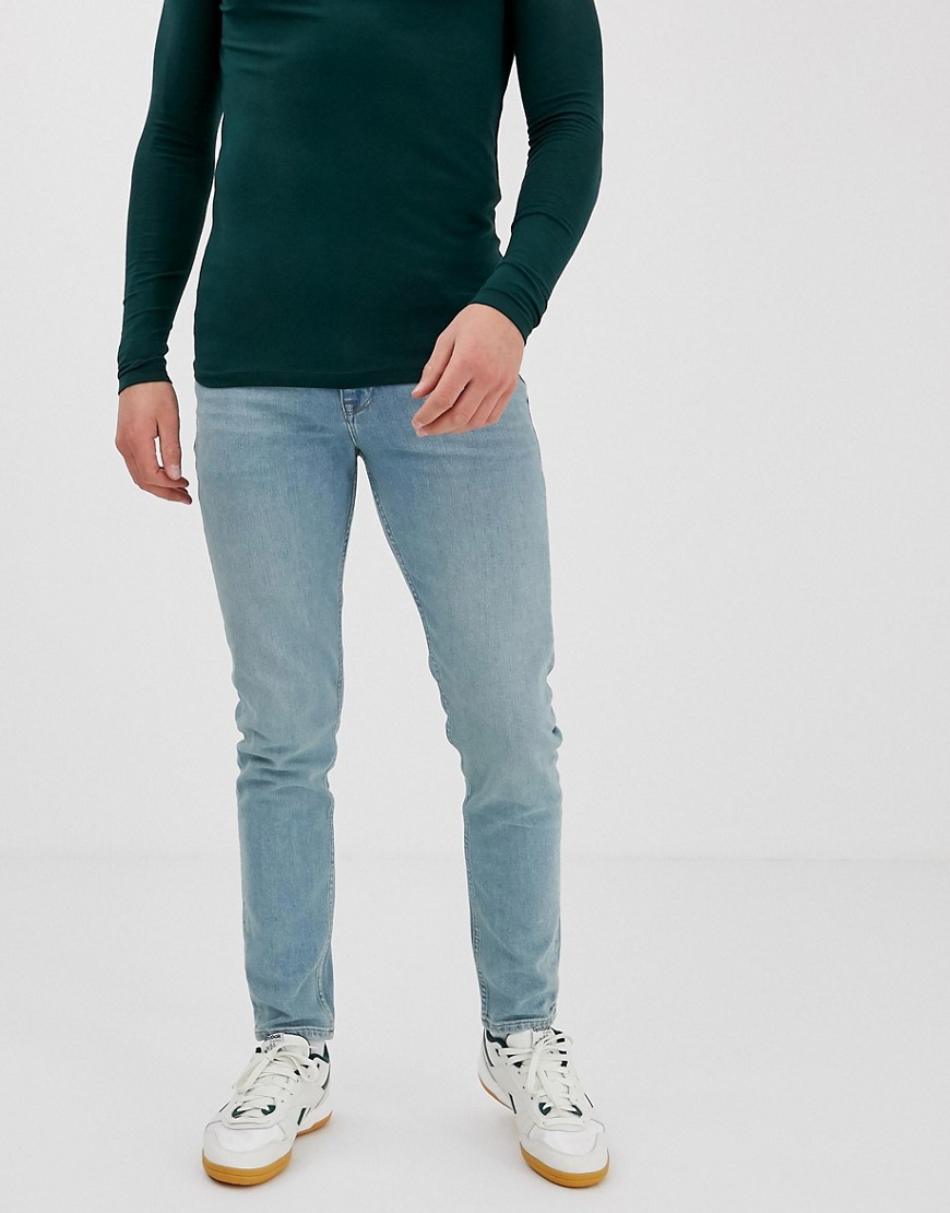 ASOS DESIGN skinny jeans in vintage greencast-Grey