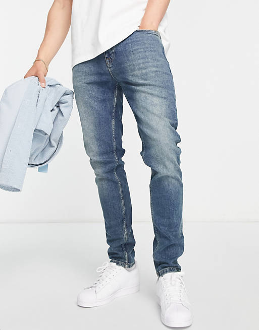 ASOS DESIGN skinny jeans in vintage tinted dark wash | ASOS