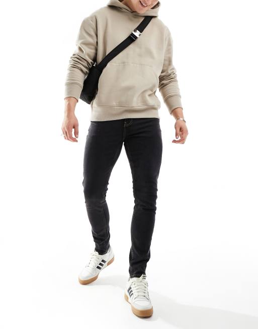 ASOS DESIGN - Skinny jeans in vintage zwart met wassing