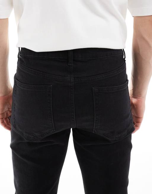 ASOS DESIGN skinny jeans in washed black 