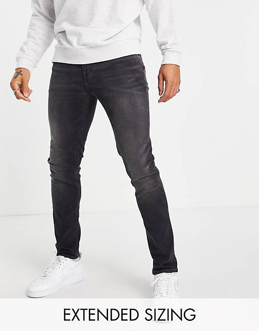 Hertellen Structureel straal ASOS DESIGN skinny jeans in washed black | ASOS