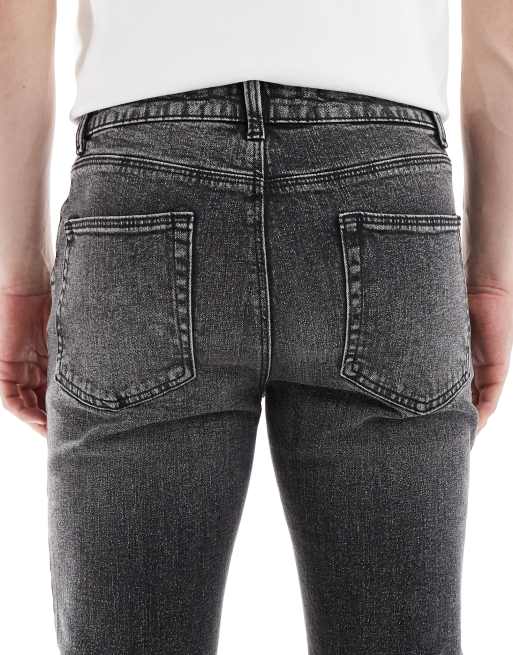 ASOS DESIGN skinny jeans in washed grey, 4 of 5