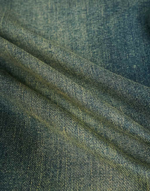 ASOS DESIGN skinny jeans in Y2k heavy tinted mid wash blue, 2 of 4