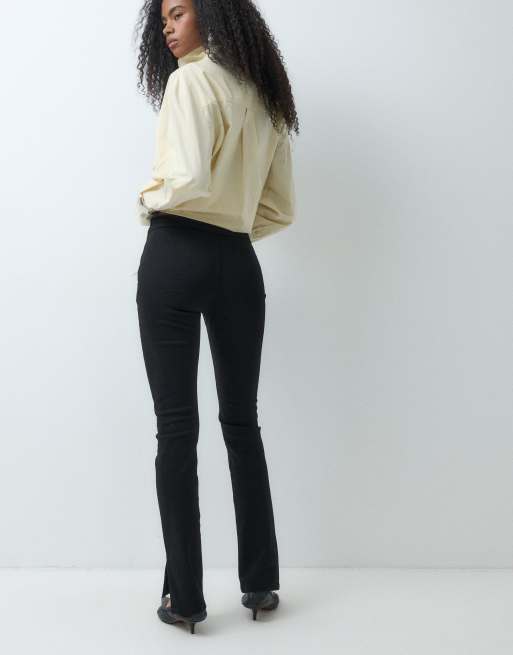 ASOS DESIGN skinny jeans med slitsad fåll i svart, 4 av 5
