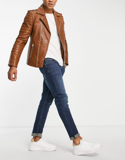ASOS DESIGN - Skinny jeans met donkereblauwe wassing, 2 van 4