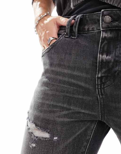 Black ripped sale jeans asos