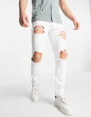 white rugged jeans mens