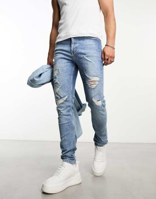 Asos men ripped sales jeans