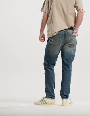 Asos Design Skinny Jeans With Tint In Blue