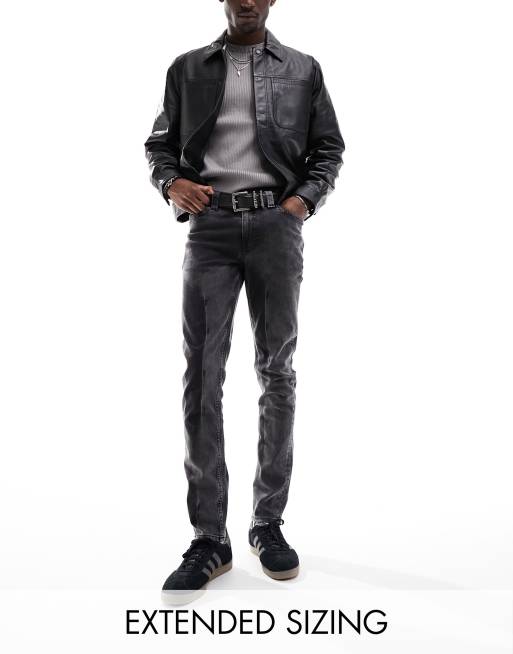 ASOS DESIGN skinny jeans with Y2k black wash 