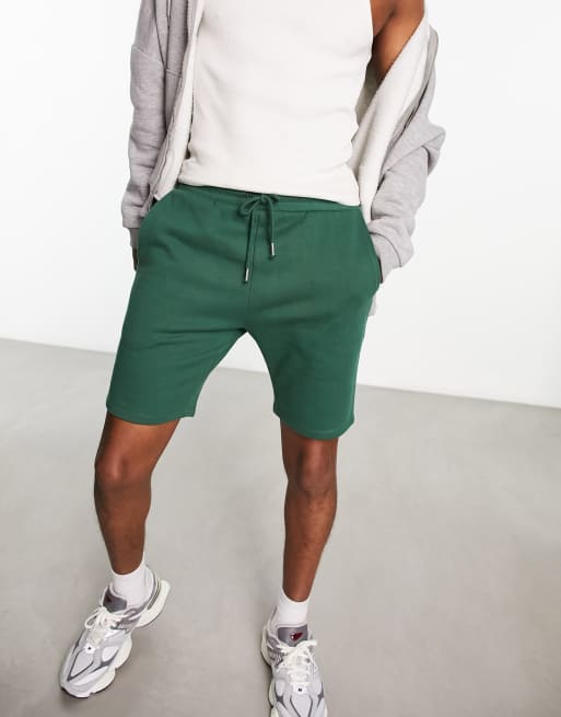 ASOS DESIGN skinny jersey shorts in forest green | ASOS