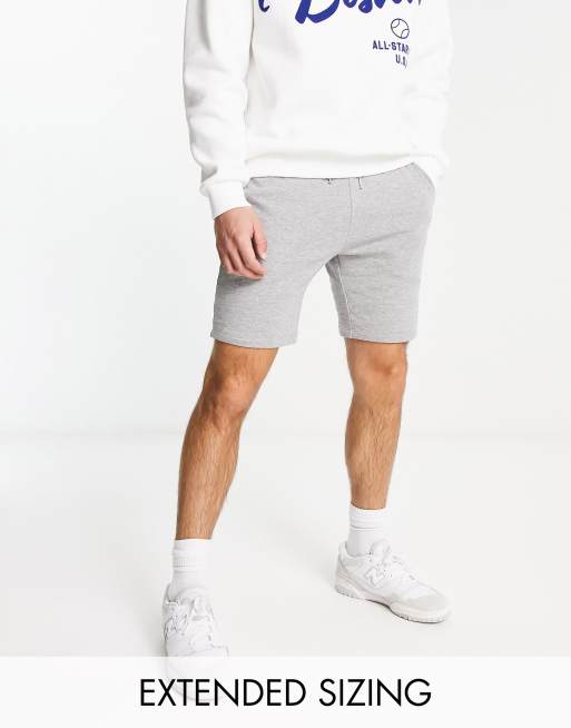 ASOS DESIGN slim jersey shorts in grey marl