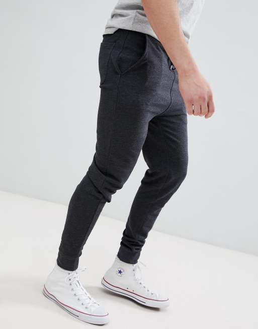 ASOS DESIGN skinny joggers 2 pack black charcoal ASOS