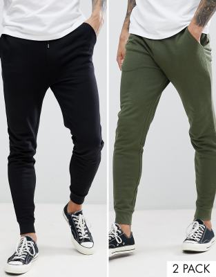 black and green joggers