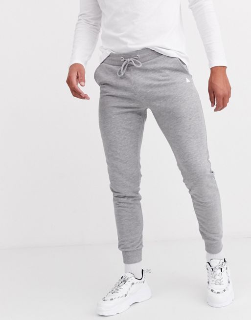 ASOS DESIGN skinny joggers in grey marl