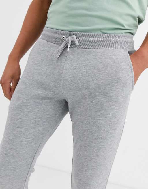 ASOS DESIGN skinny joggers in grey marl