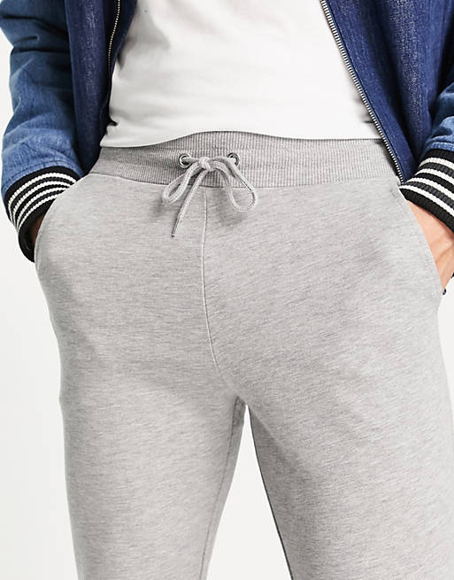 Tracksuits skinny joggers in grey marl 