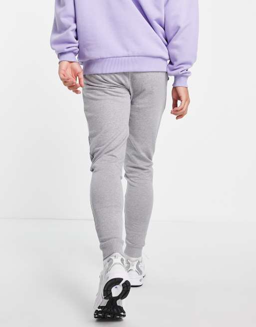 ASOS DESIGN skinny joggers in grey marl