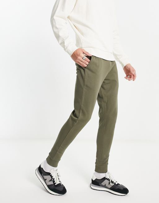 ASOS DESIGN skinny joggers in khaki