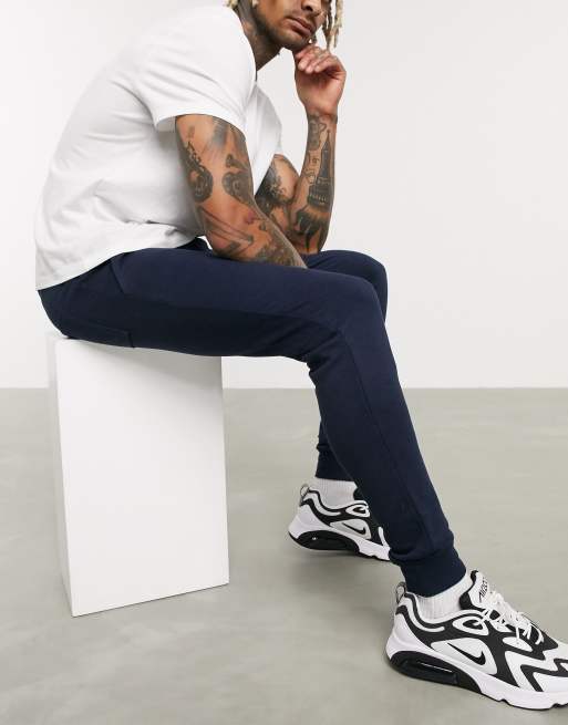 Asos navy joggers hot sale