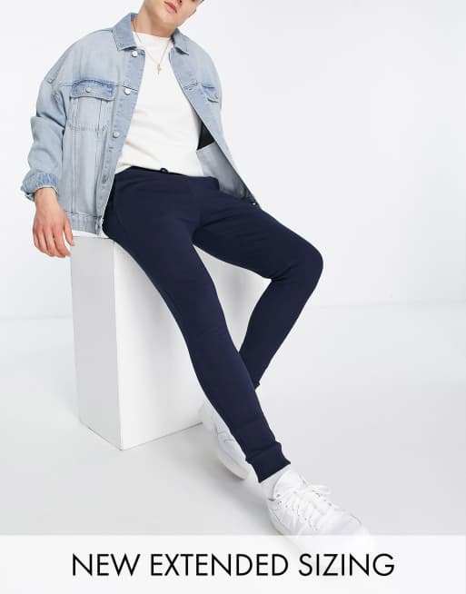 ASOS DESIGN skinny joggers in navy