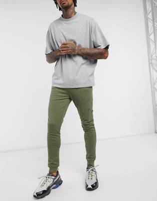 khaki skinny joggers