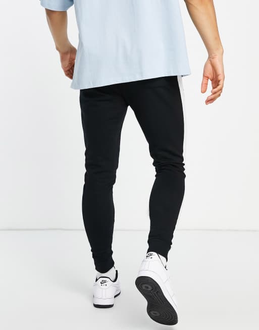 Asos design skinny joggers with side stripe shop
