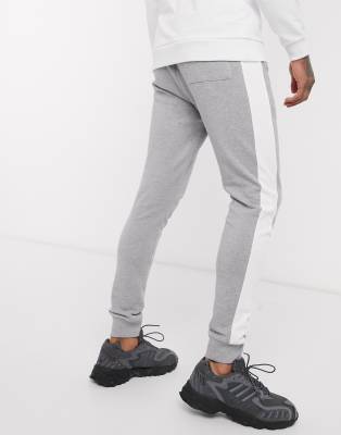 skinny fit grey joggers