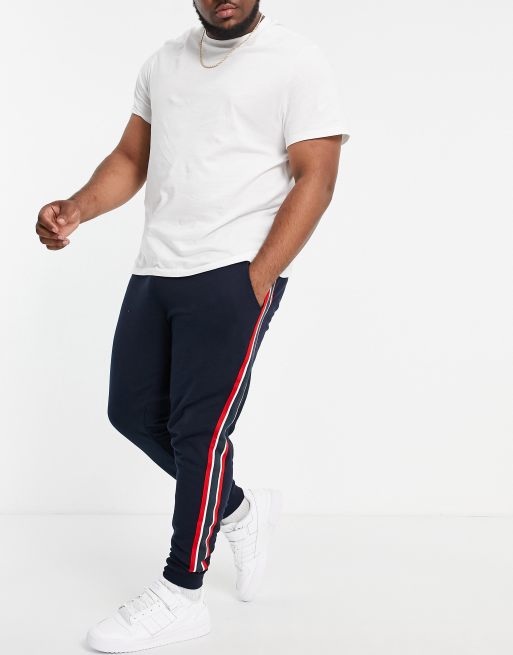 Asos design skinny joggers with store side stripe