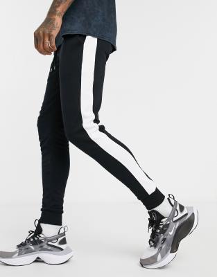 side stripe joggers mens