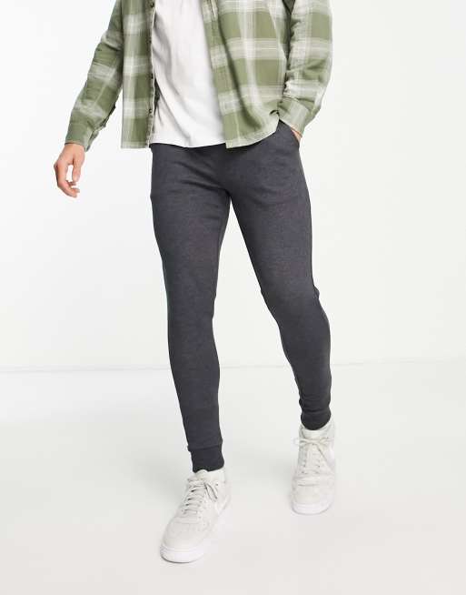 ASOS DESIGN - Skinny joggingbroek in houtskool - ZWART