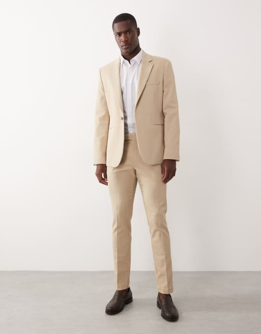 ASOS DESIGN skinny kostymbyxor i stone, 2 av 5
