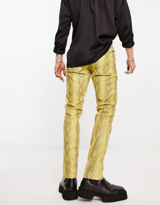 Yellow snakeskin hot sale pants