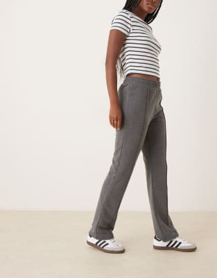 Asos Design Skinny Leg Pull On Sweatpants In Gray
