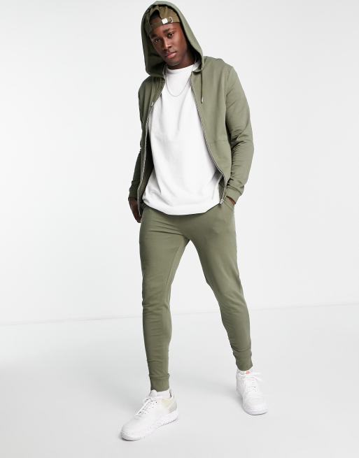 Asos store khaki tracksuit