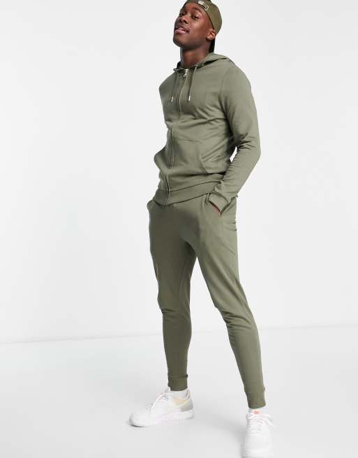 Asos khaki tracksuit on sale