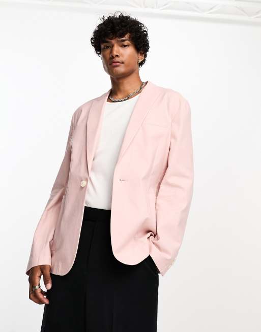 Pink blazer mens zara sale