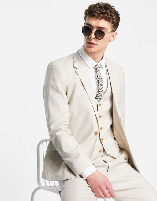 Asos mens linen suit sale