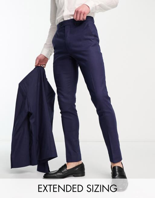 ASOS DESIGN slim dressy pants in navy