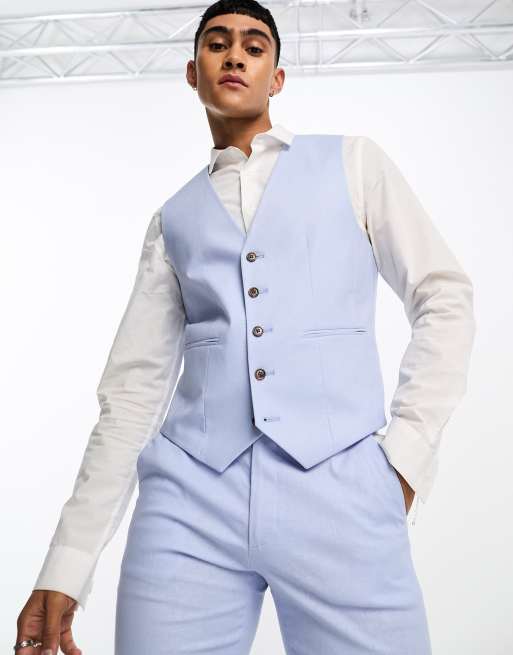 Linen top waistcoat mens