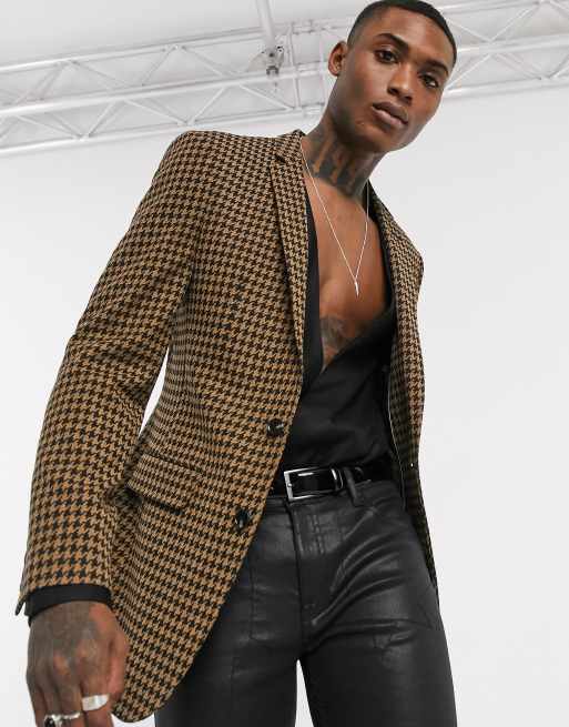 Houndstooth 2025 longline blazer